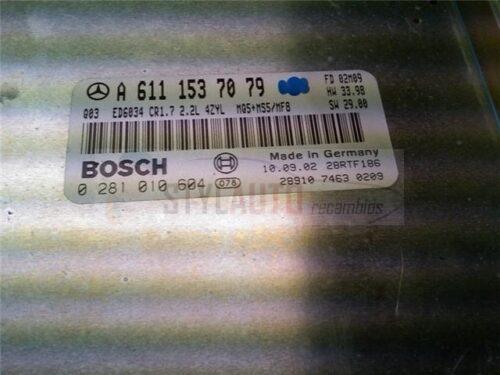 centralita motor MERCEDES VIANO 2.2 220 CDI BOSCH 0281010604, 0 281 010 604, A6111537079, A 611 153 70 79, 6111537079