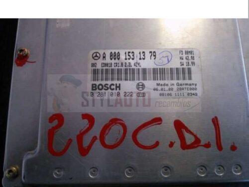 CENTRALITA DE MOTOR MERCEDES W202 220CDI BOSCH 0281010222, 0 281 010 222, A0001531379, A 000 153 13 79, 0001531379