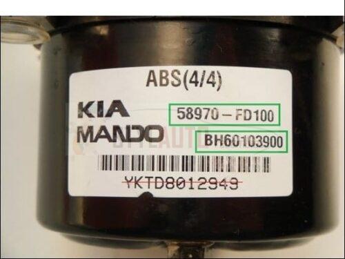 MODULO DE ABS KIA RIO 58970FD100 95610FD330 Mando BH60103900 392AAC1E104 5WY7208B