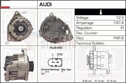 ALTERNADOR NUEVO AUDI VW 2.5 TDI 0124525008 078903016AB - 078903016AC