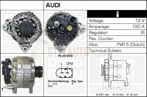 ALTERNADOR NUEVO VW AUDI SEAT TDI 0124515026 - 0124515083 - 0986041870 - 0986042830