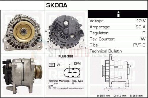 ALTERNADOR NUEVO VW TRANSPORTER LT TDI 0124325022 - 0124325035 - 0986046050