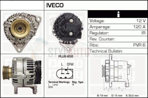 ALTERNADOR NUEVO IVECO DAILY 0124515044 - 0986042820