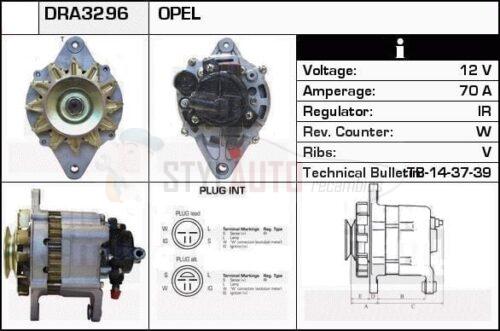 Alternador Opel, 1204144, 897041-7900, JA863IR, LR170-420, LR170-427