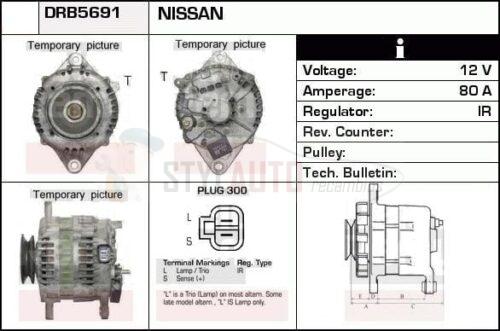 Alternador Nissan, 23100-8E100, JA1702IR, LR180-749B, LR180-749C, LR180-749E