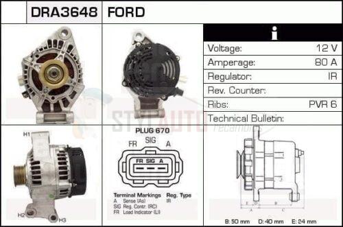 Alternador Ford, 0986044701, 102211-8040, 63321679, 98AB-10300-GC, CA1340IR