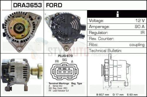 Alternador Ford, 102211-8060, 6332176, 63321823, 98AB-10300-JA, CA1475IR