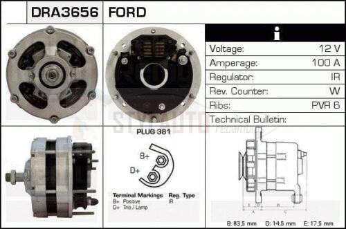 Alternador Ford, 63321345, 63341345, 95VB-10300-BB, CA1230IR, MAN828