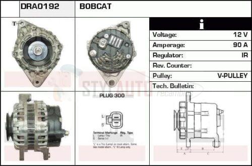 Alternador Kubota, Bobcat, 6675292, 6678205, TA000A48401, TA000A48402