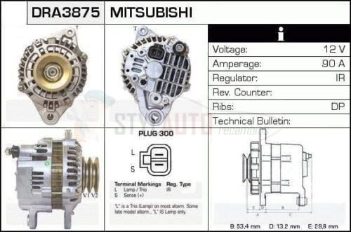 Alternador Mitsubishi, A3T09198, A3TA3098, A3TA3098A, JA1376IR, ME201745