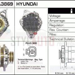 Alternador Mitsubishi, A3TN0699, JA1419IR