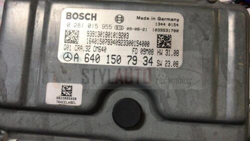 CENTRALITA DE MOTOR MERCEDES B180 BOSCH : 0281015955 /0 281 015 955 /A6401507934 / A 6401507934 /A 640 150 79 34