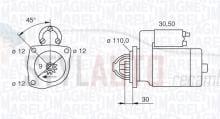 motor de arranque komatsu 0-23000-7001 / 0-23000-7002 / 600-813-4921 / 97160