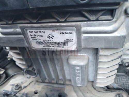 ECU CENTRALITA DE MOTOR SSANGYONG 2.0 XDI DELPHI 28283968, 671 540 00 32, 6715400032, DCM3.7AP